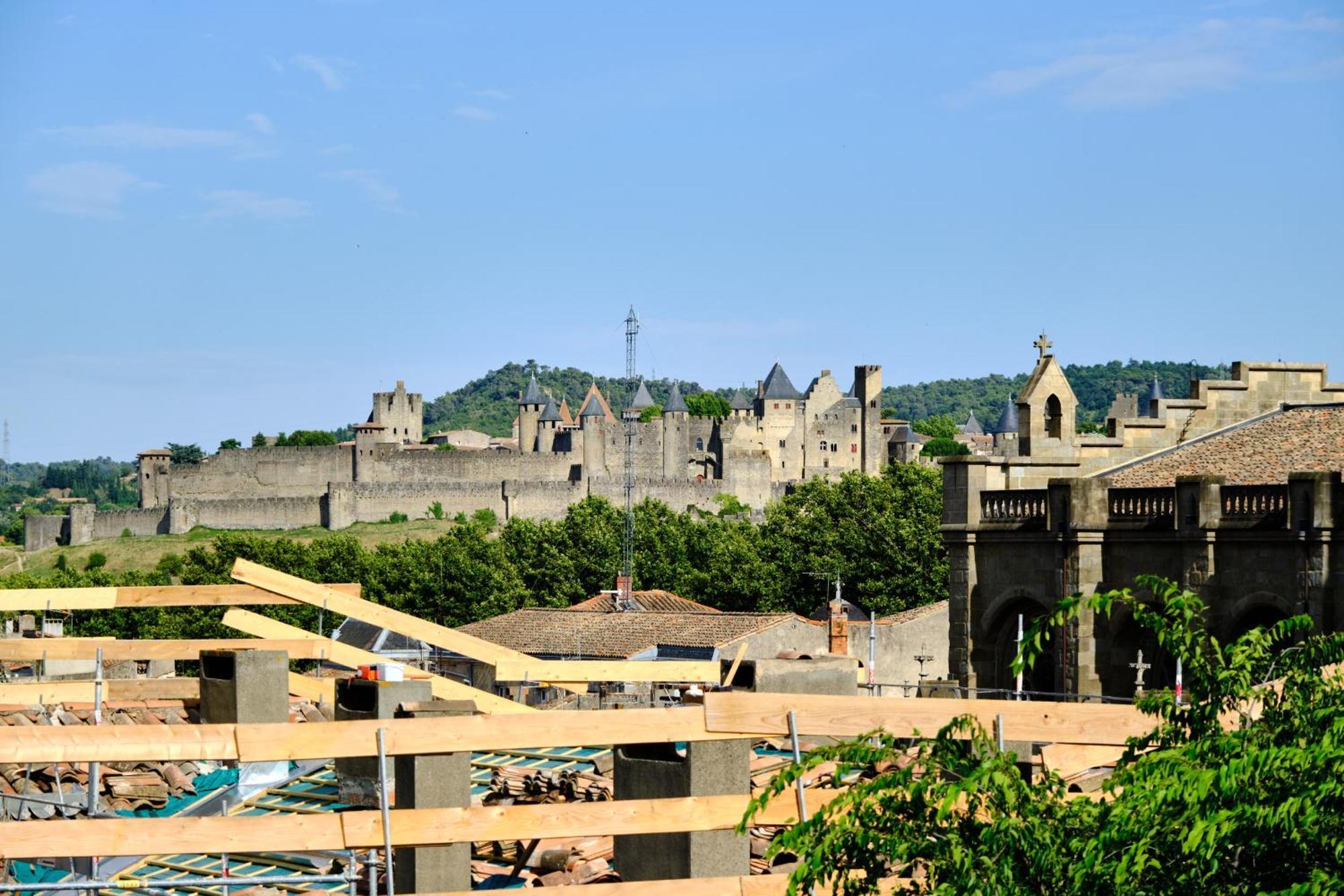 Апартаменты Mon Toit Carcassonnais •Hypercentre •Terrasse •Vue Каркассон Экстерьер фото